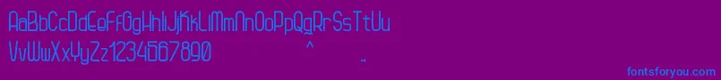 フォントKagura – 紫色の背景に青い文字