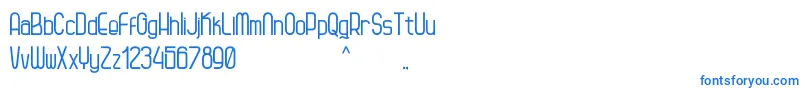 Шрифт Kagura – синие шрифты на белом фоне