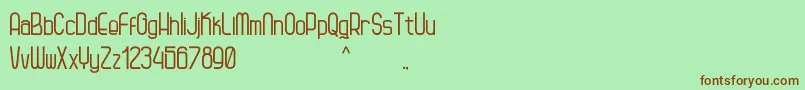 Kagura-fontti – ruskeat fontit vihreällä taustalla
