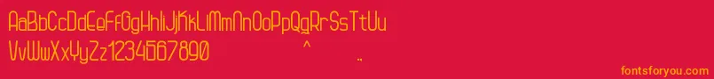 Kagura Font – Orange Fonts on Red Background
