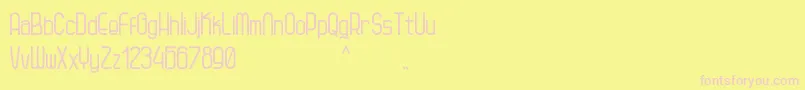 Kagura-Schriftart – Rosa Schriften auf gelbem Hintergrund