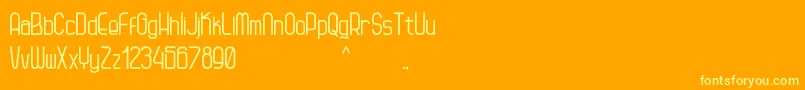 Kagura Font – Yellow Fonts on Orange Background