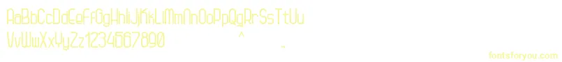 フォントKagura – 白い背景に黄色の文字