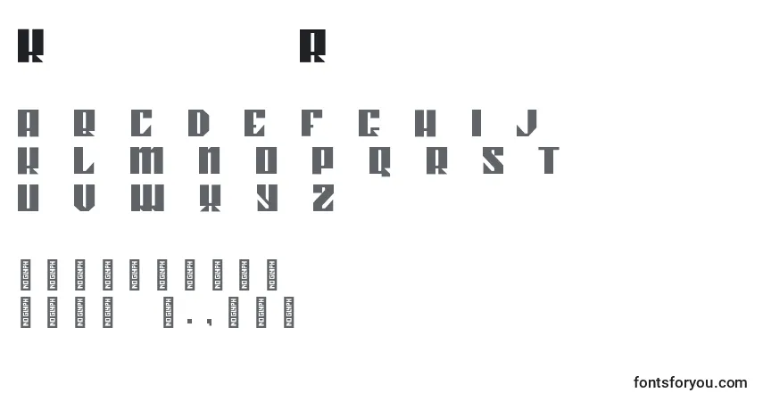 A fonte Kahnstruct Regular – alfabeto, números, caracteres especiais