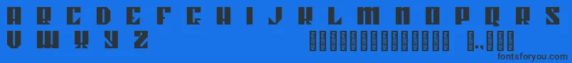 Kahnstruct Regular Font – Black Fonts on Blue Background