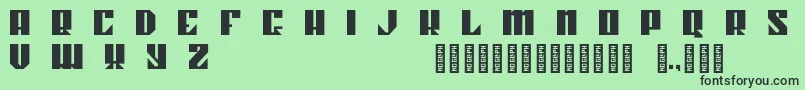 Kahnstruct Regular Font – Black Fonts on Green Background