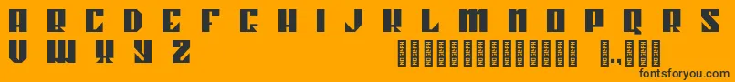 Kahnstruct Regular Font – Black Fonts on Orange Background