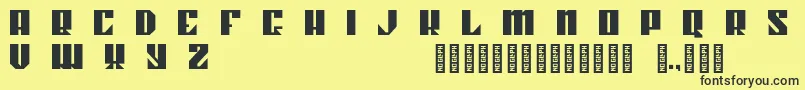 Kahnstruct Regular Font – Black Fonts on Yellow Background