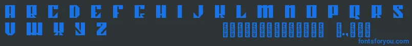 Kahnstruct Regular Font – Blue Fonts on Black Background