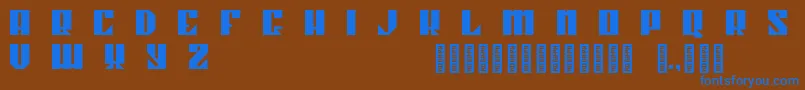Kahnstruct Regular Font – Blue Fonts on Brown Background