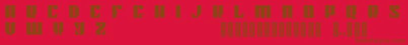 Kahnstruct Regular Font – Brown Fonts on Red Background