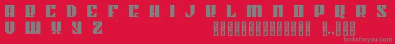 Kahnstruct Regular Font – Gray Fonts on Red Background