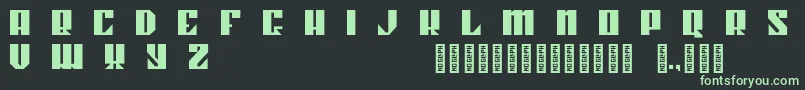 Kahnstruct Regular Font – Green Fonts on Black Background