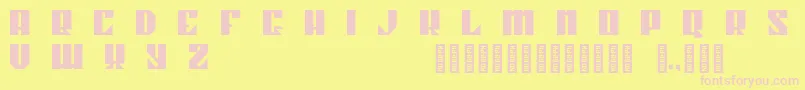 Kahnstruct Regular Font – Pink Fonts on Yellow Background
