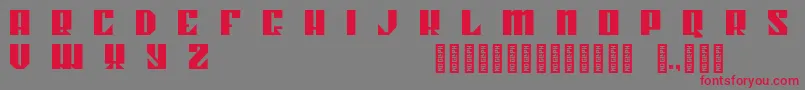 Kahnstruct Regular Font – Red Fonts on Gray Background