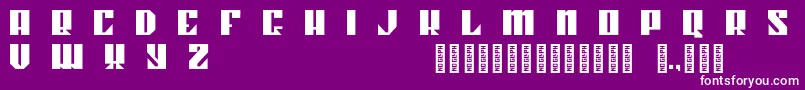 Kahnstruct Regular Font – White Fonts on Purple Background