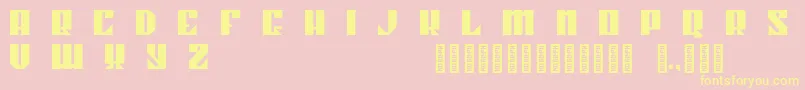 Kahnstruct Regular Font – Yellow Fonts on Pink Background