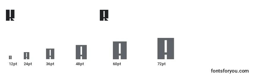 Tamanhos de fonte Kahnstruct Regular