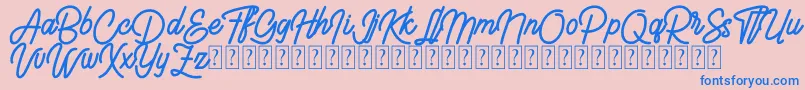 Kaibon DEMO-Schriftart – Blaue Schriften auf rosa Hintergrund