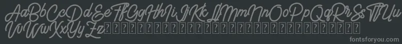 Kaibon DEMO Font – Gray Fonts on Black Background