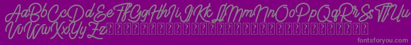 Weitere Informationen zur Kaibon DEMO-Schriftart Kaibon DEMO-Schriftart – Graue Schriften auf violettem Hintergrund