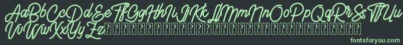 Kaibon DEMO Font – Green Fonts on Black Background