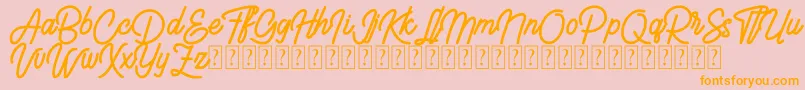 Kaibon DEMO Font – Orange Fonts on Pink Background