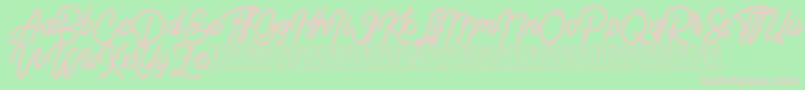 Kaibon DEMO Font – Pink Fonts on Green Background