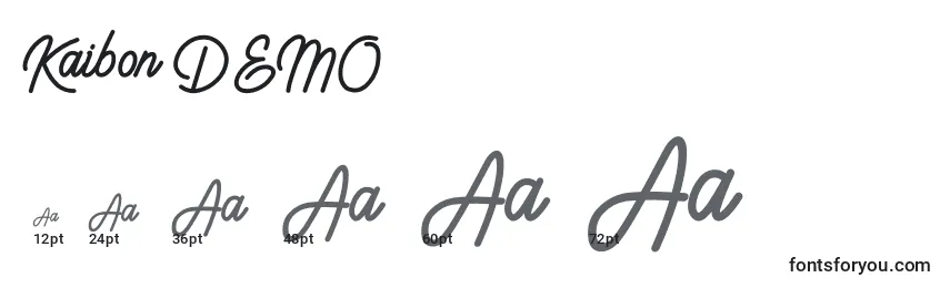 Kaibon DEMO Font Sizes