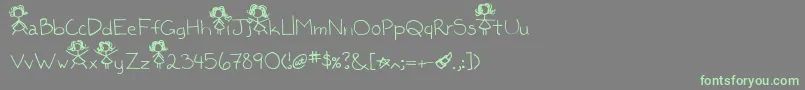 Kaileen Font – Green Fonts on Gray Background