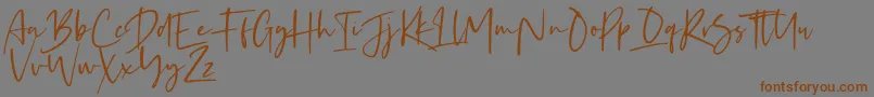 Kaileigh 2 Font – Brown Fonts on Gray Background