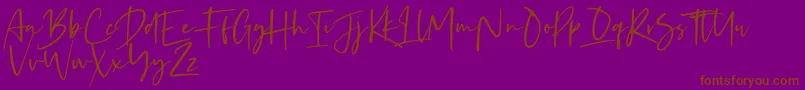 Kaileigh 2-Schriftart – Braune Schriften auf violettem Hintergrund