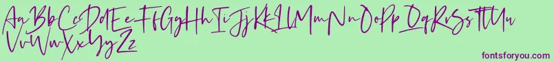 Kaileigh 2 Font – Purple Fonts on Green Background