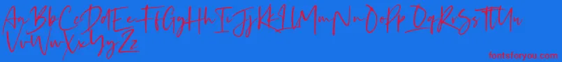 フォントKaileigh 2 – 赤い文字の青い背景