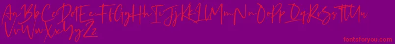 Kaileigh 2-Schriftart – Rote Schriften auf violettem Hintergrund