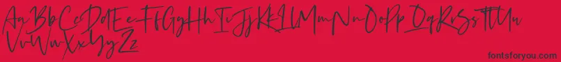 Kaileigh Font – Black Fonts on Red Background