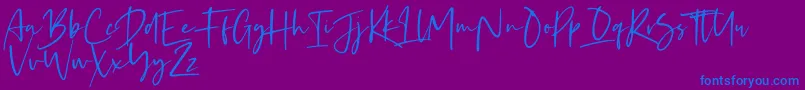 Weitere Informationen zur Kaileigh-Schriftart Kaileigh-Schriftart – Blaue Schriften auf violettem Hintergrund