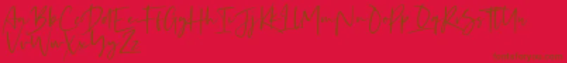 Kaileigh-Schriftart – Braune Schriften auf rotem Hintergrund