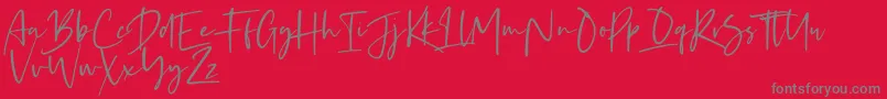 フォントKaileigh – 赤い背景に灰色の文字
