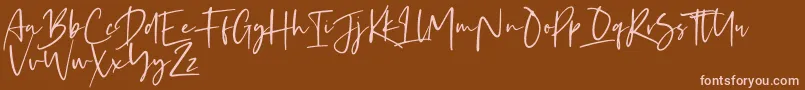 Kaileigh Font – Pink Fonts on Brown Background