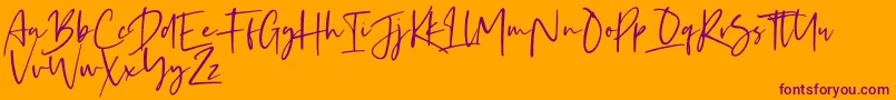 More about Kaileigh Font Kaileigh Font – Purple Fonts on Orange Background
