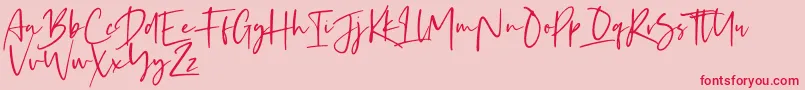 Czcionka Kaileigh – czerwone czcionki na różowym tle