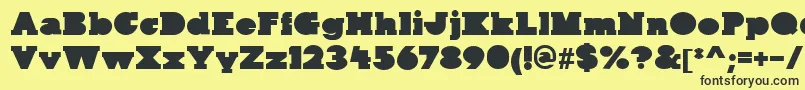 Шрифт kaine block – чёрные шрифты на жёлтом фоне