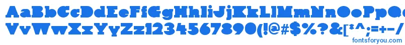 フォントkaine block – 白い背景に青い文字