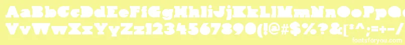 kaine block Font – White Fonts on Yellow Background