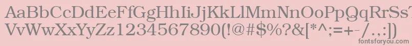 Bookmanctt Font – Gray Fonts on Pink Background