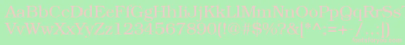 Bookmanctt Font – Pink Fonts on Green Background