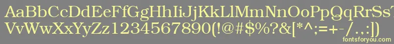 Bookmanctt Font – Yellow Fonts on Gray Background