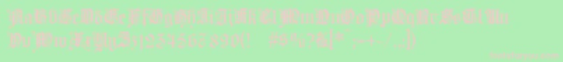 KAISG    Font – Pink Fonts on Green Background