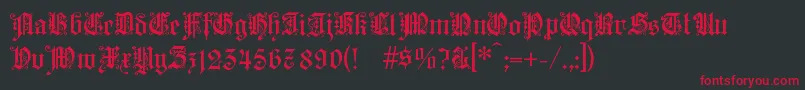 KAISG    Font – Red Fonts on Black Background